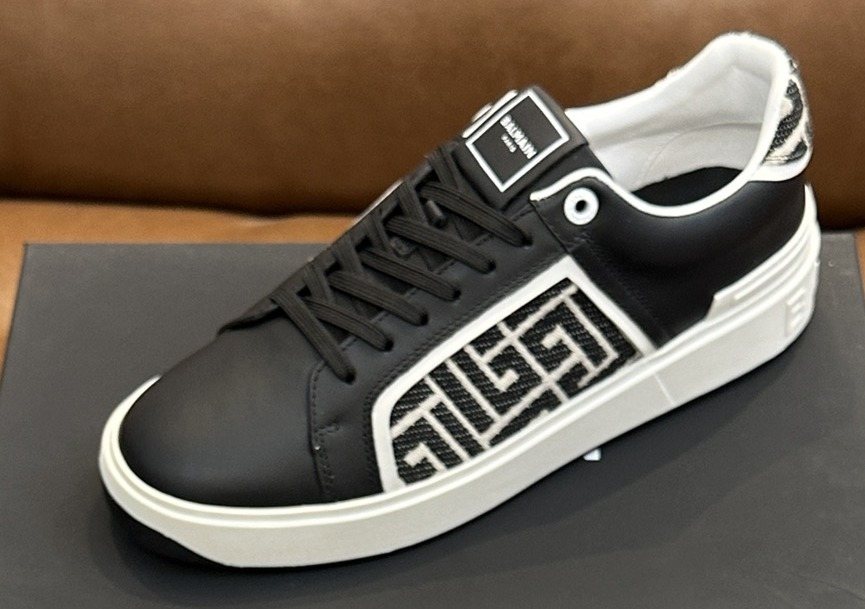 Balmain B-Skate Black and White Sneakers