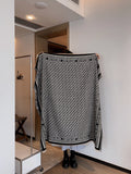 Dior Monogram Fringe Square Scarf