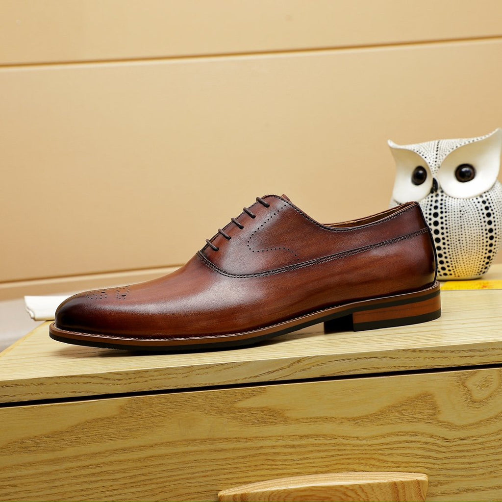 Louis Vuitton Men's Perforated Toe Lace-Up Dress Shoes