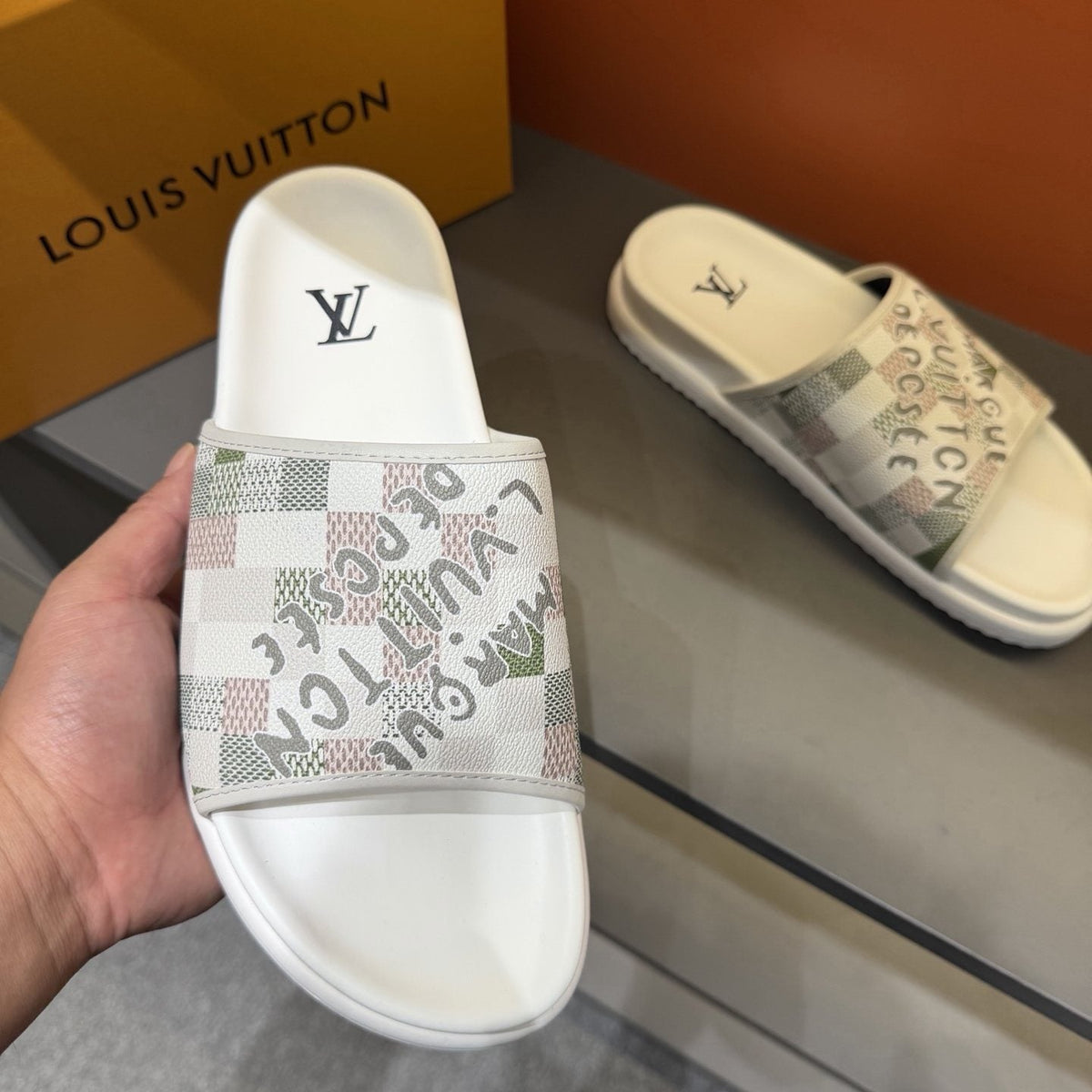 Louis Vuitton Patterned Strap Slides