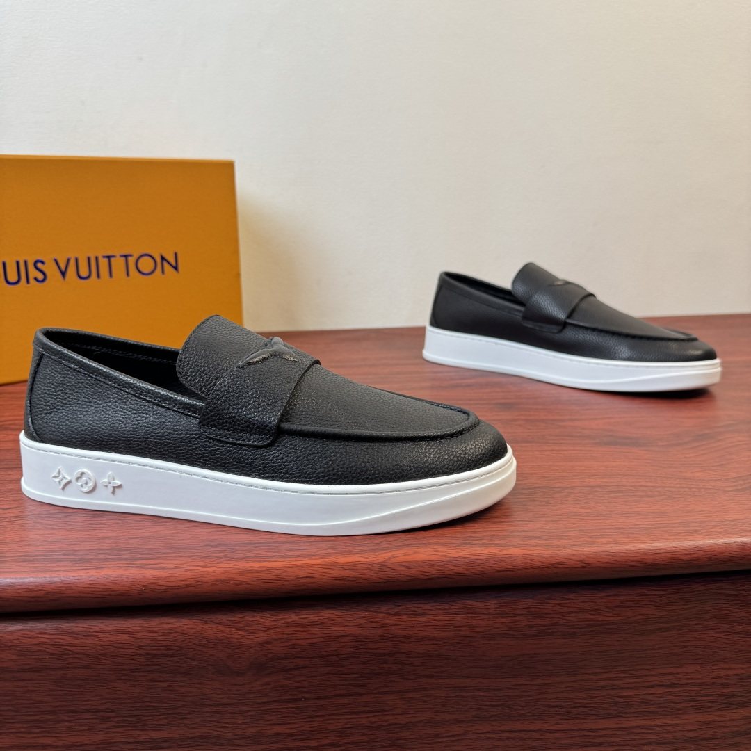 Louis Vuitton Men's White Slip-On Loafers