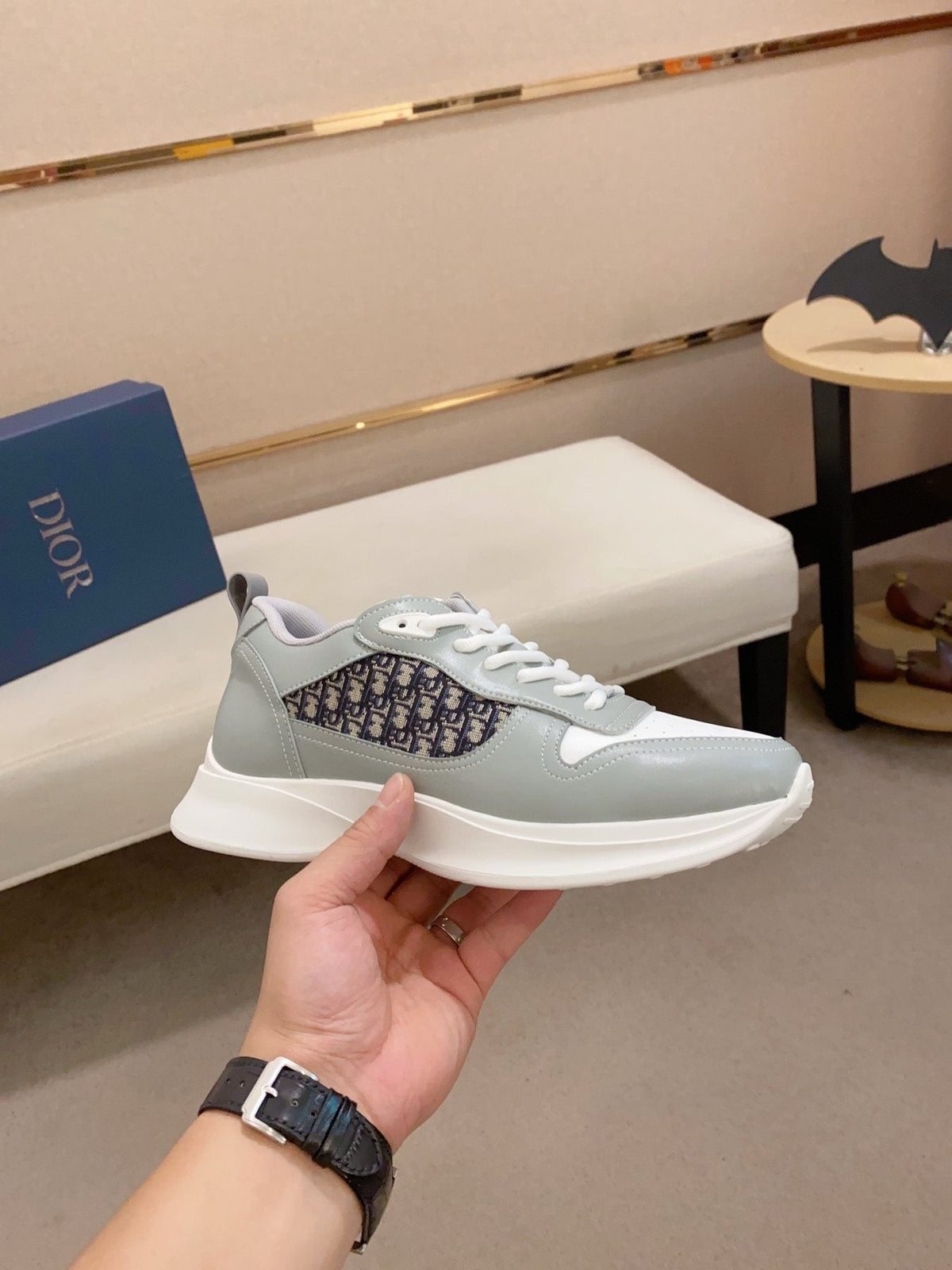Dior B30 Low-Top Sneakers - White Sole With Rounded Tread Details