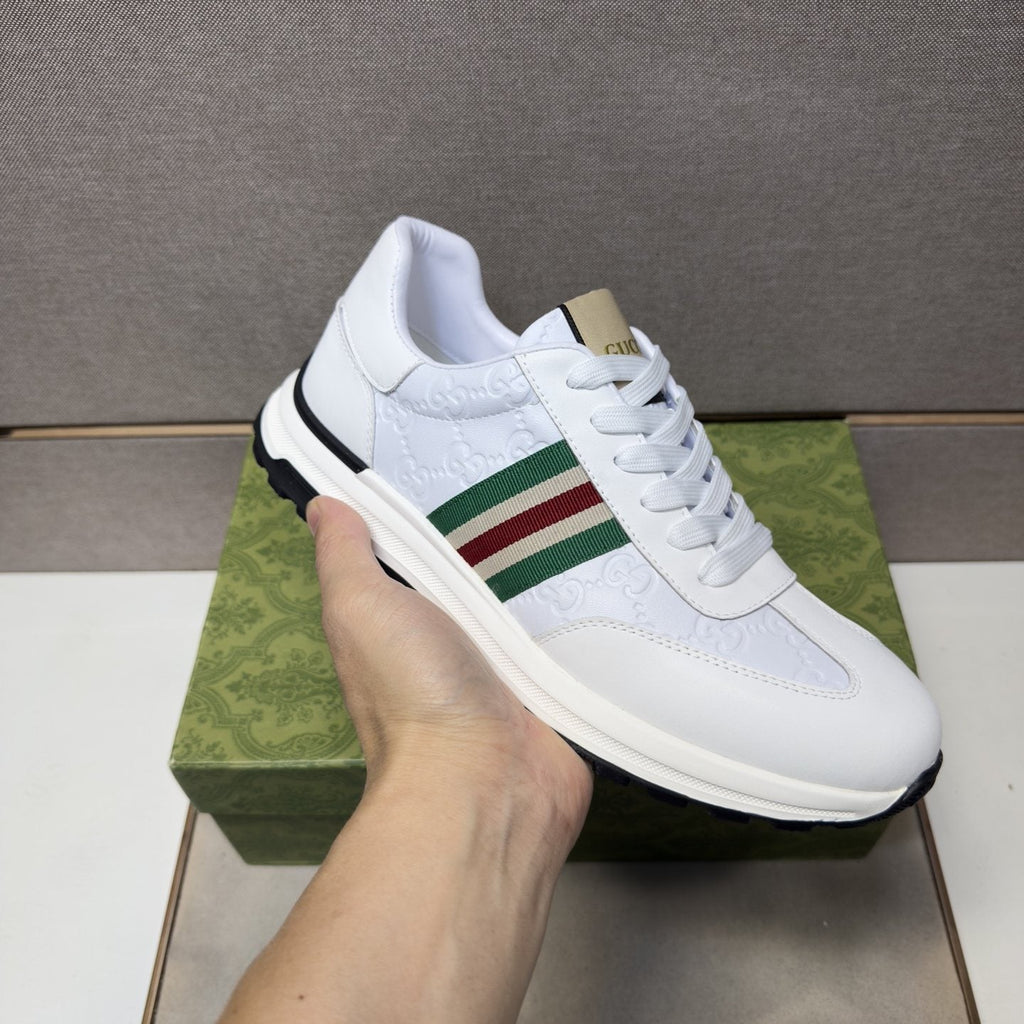 Gucci Men's Striped Low-Top Sneakers
