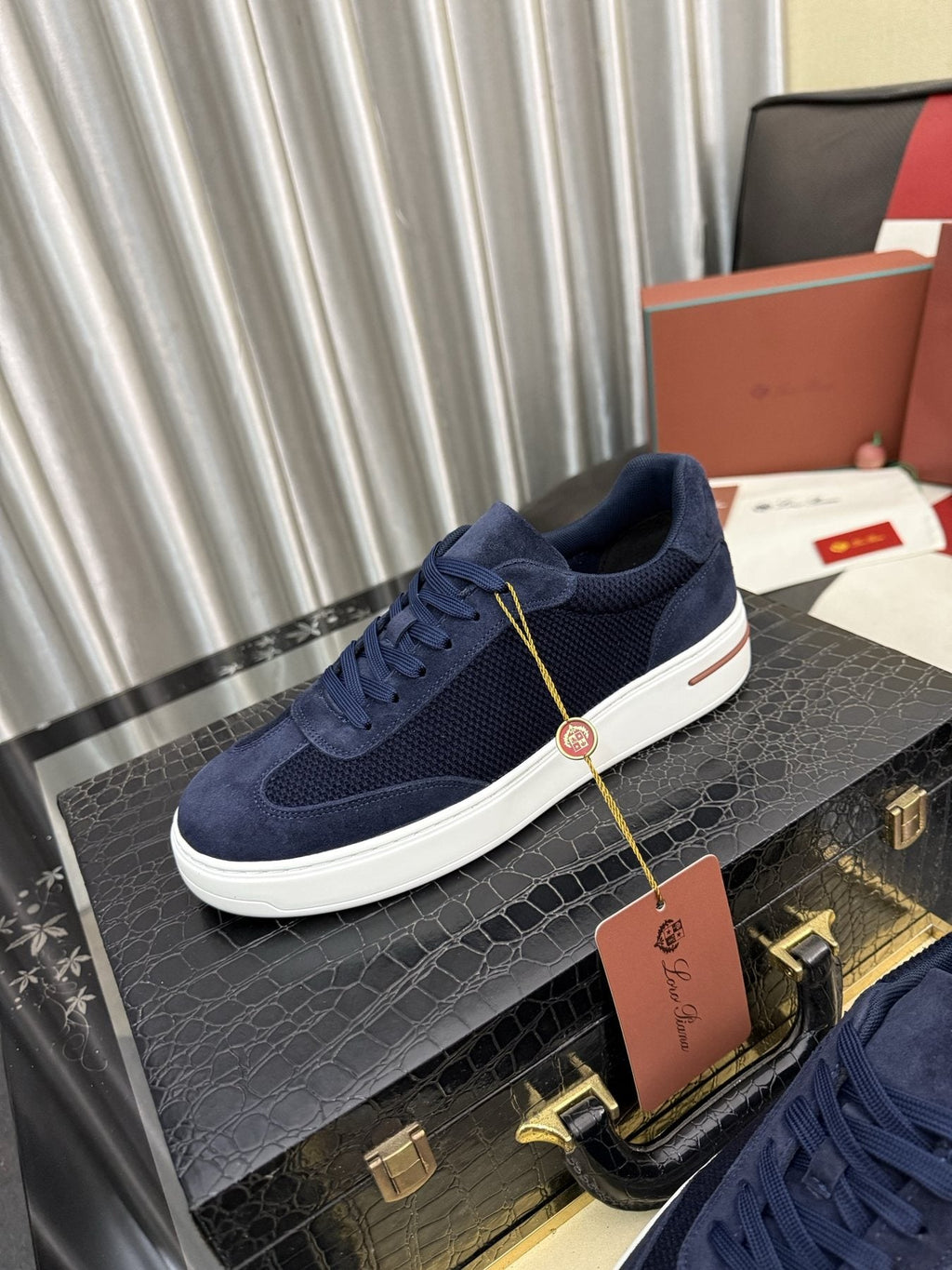 Textured Low-Top Sneakers