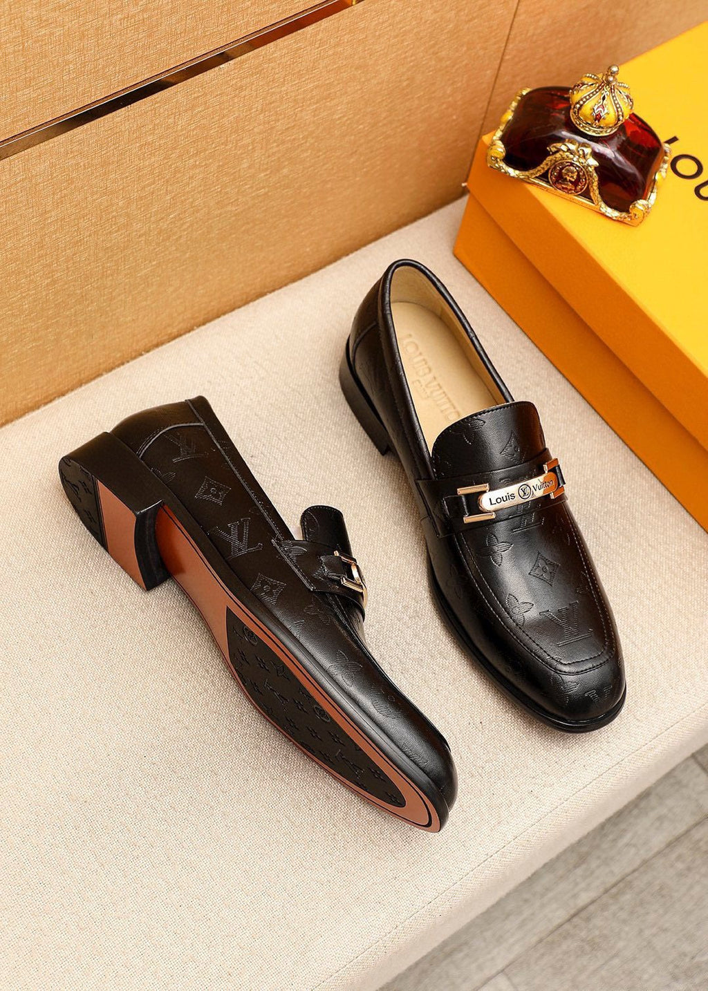 Louis Vuitton Textured Hardware Loafers
