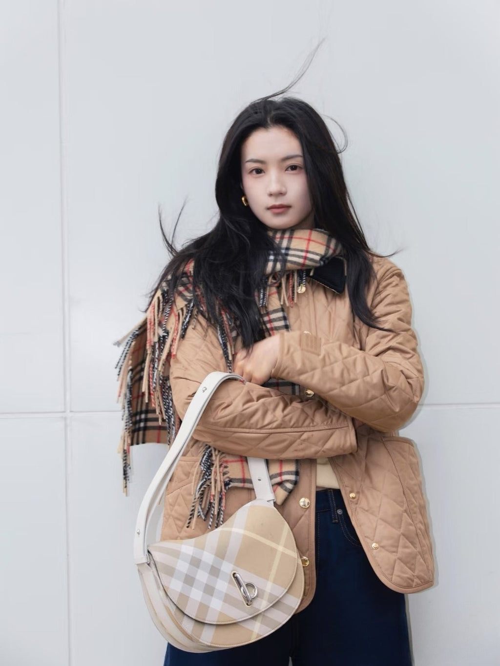 Burberry Plaid Fringe Scarf