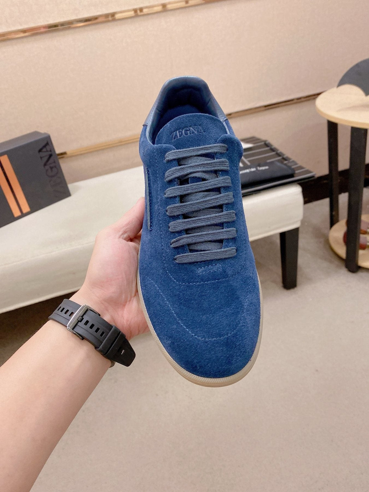 Zegna Men's Suede Low-Top Sneakers