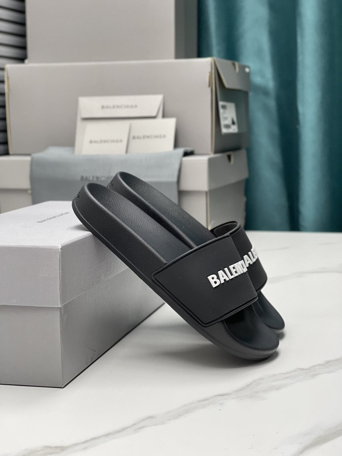 Balenciaga Logo Slide Sandals
