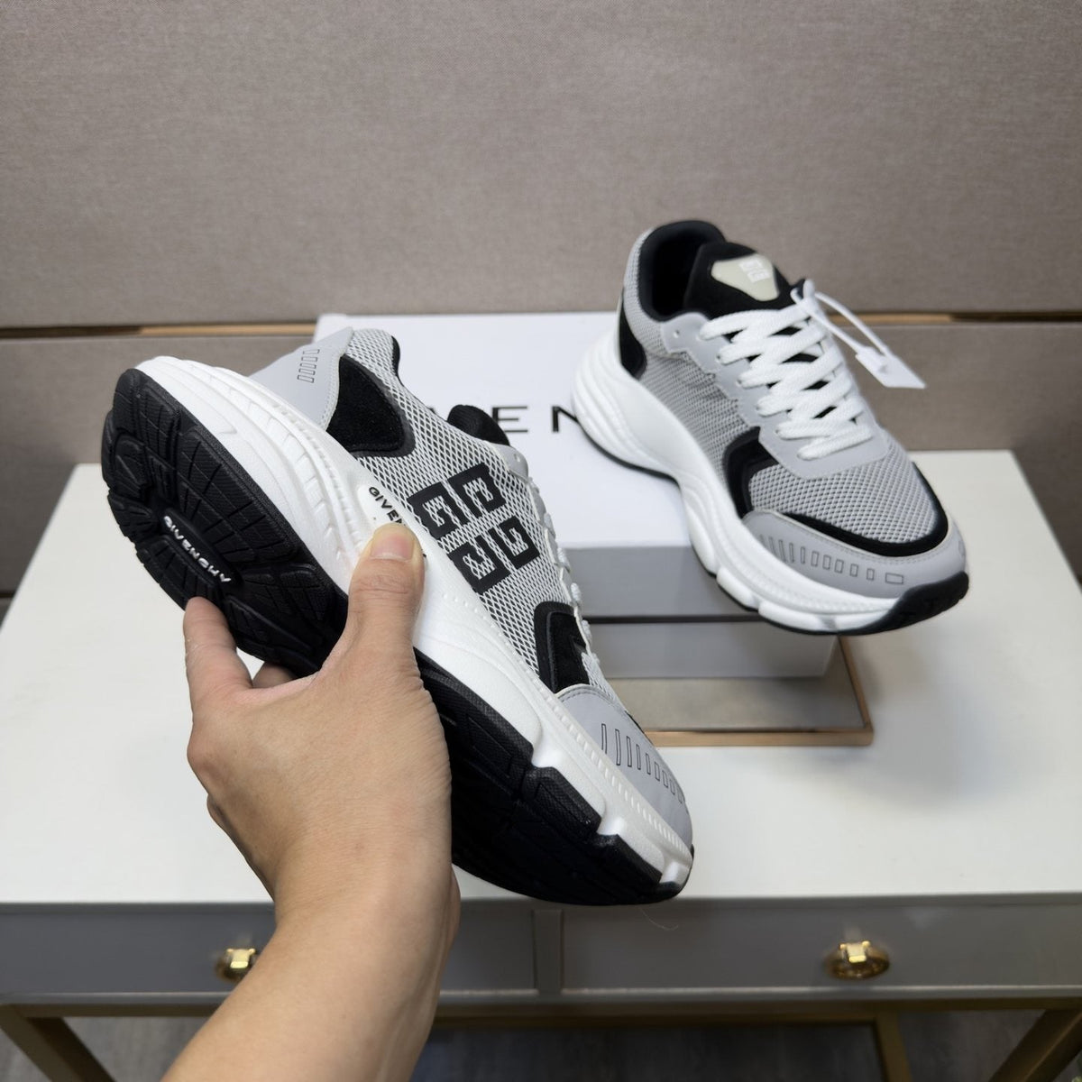 Givenchy Paneled Low-Top Sneakers