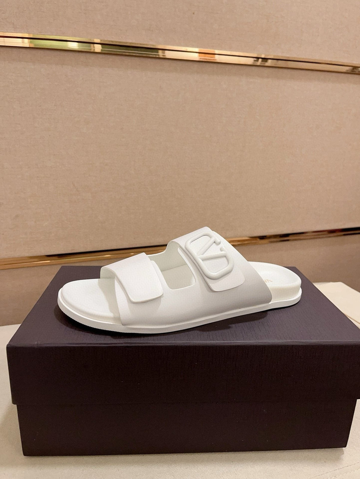 Valentino Men's V Logo Slide Sandals
