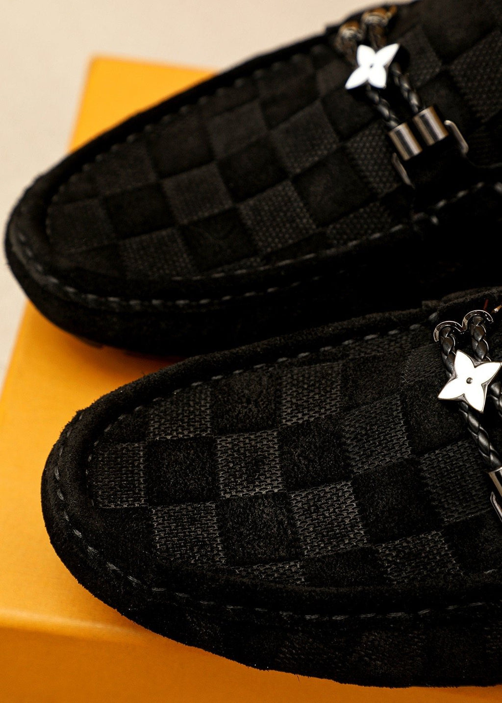 Louis Vuitton Check-Pattern Buckle Loafers