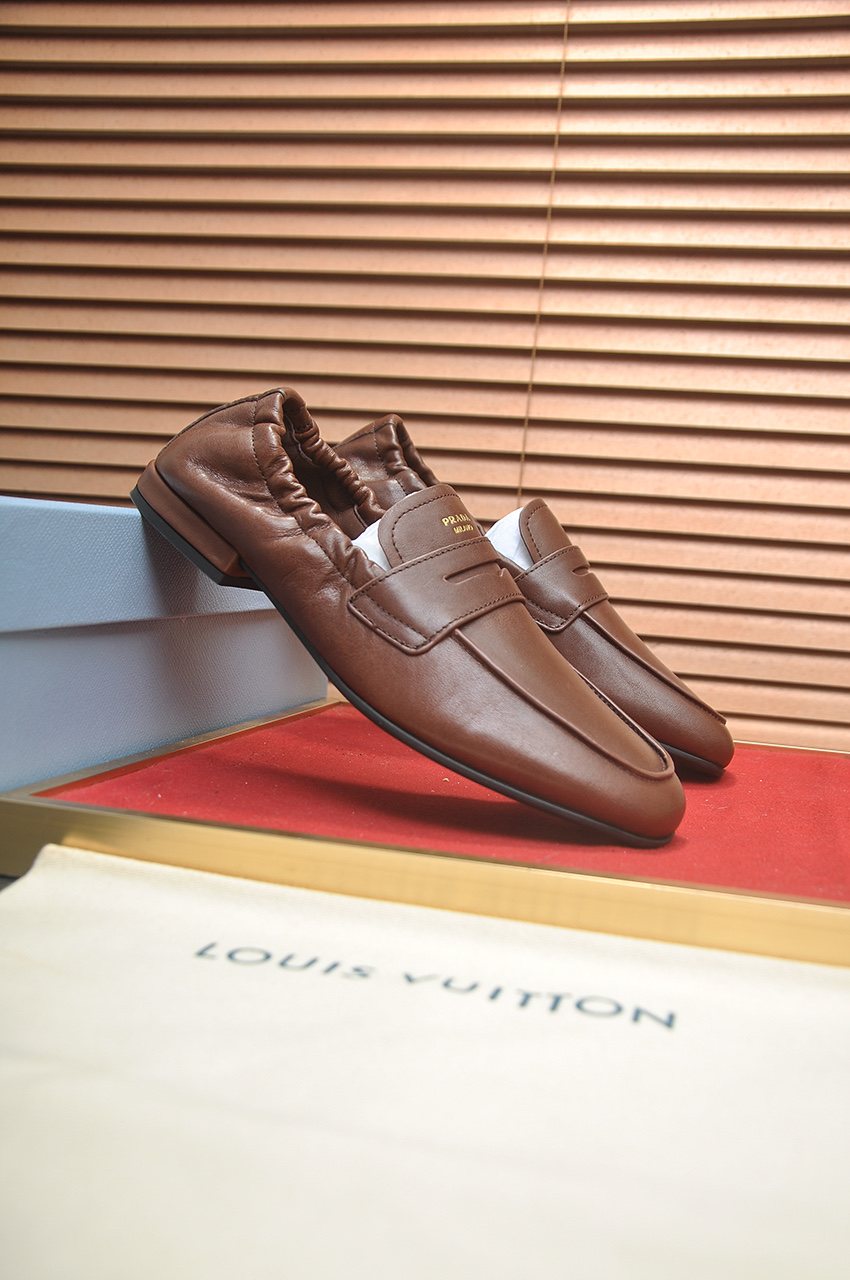 Prada Strap-Detail Slip-On Loafers