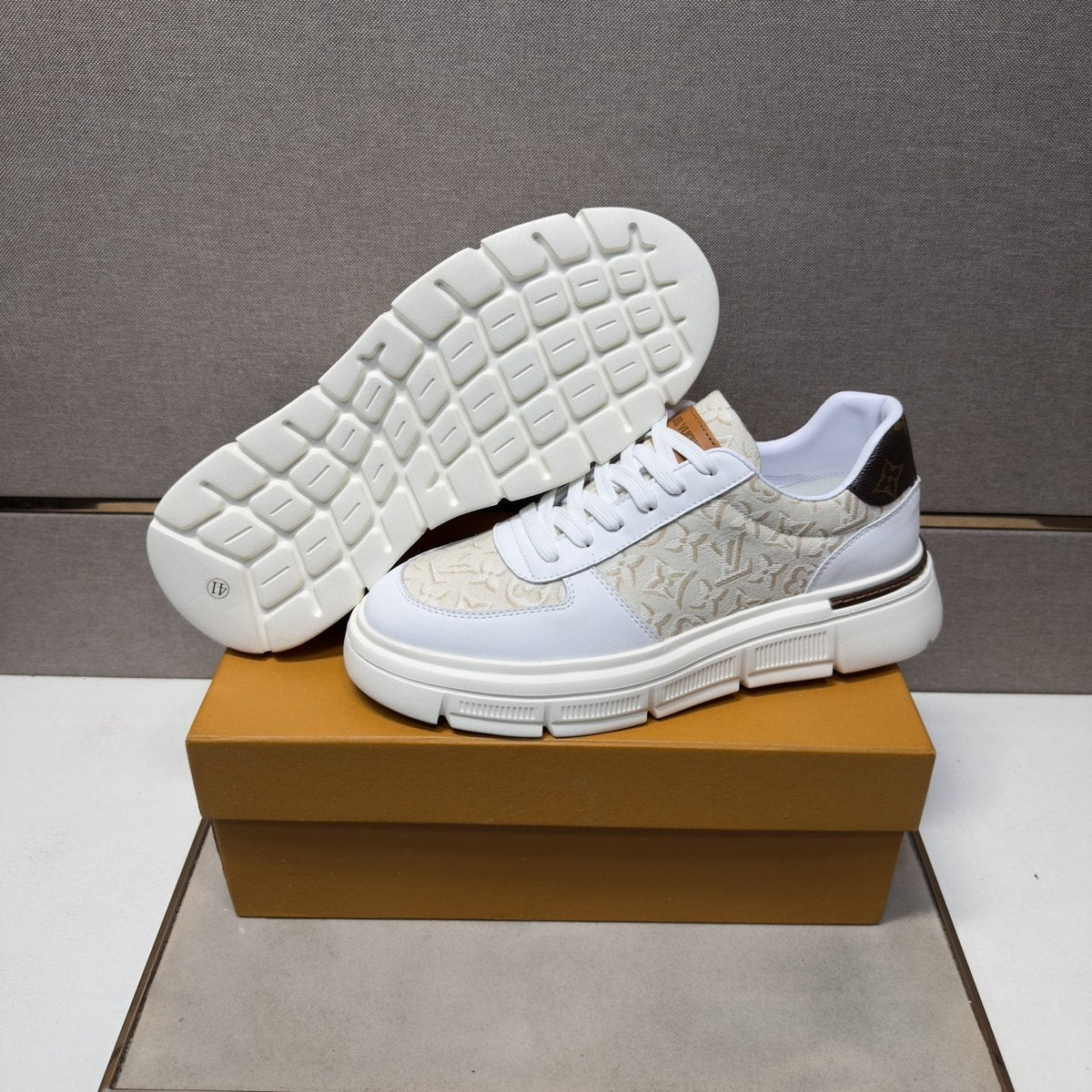 Louis Vuitton Monogram Panel Low-Top Sneakers