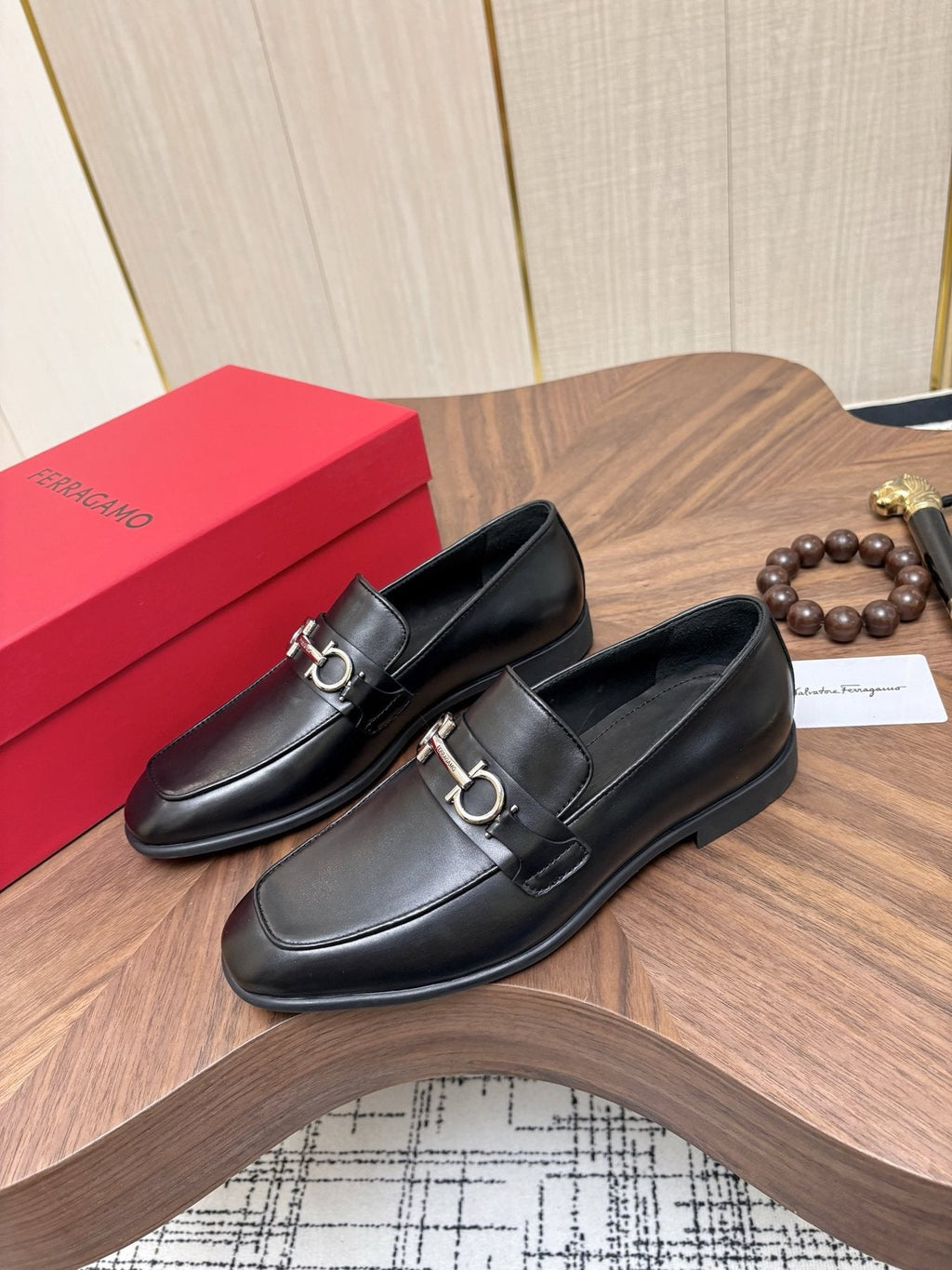 Ferragamo Men's Metal Bit Loafers - Leather Lining