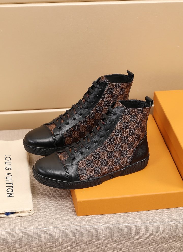 Louis Vuitton Checkerboard High-Top Boots