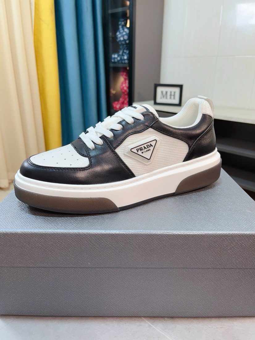 Prada Men's Triangular Logo Sneakers