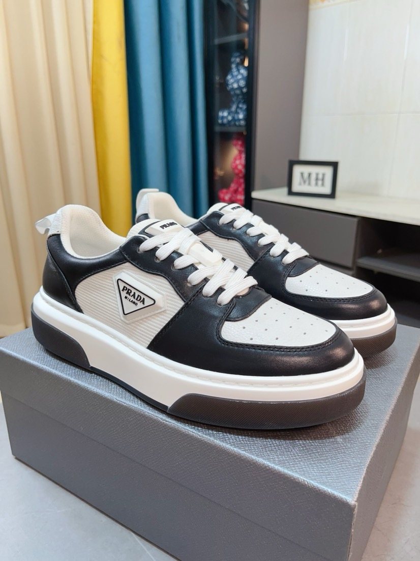 Prada Men's Triangular Logo Sneakers