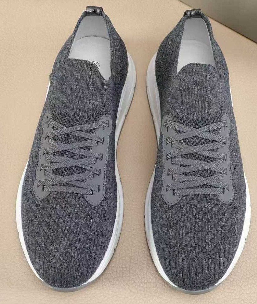 Brunello Cucinelli Men's Knit Sneakers