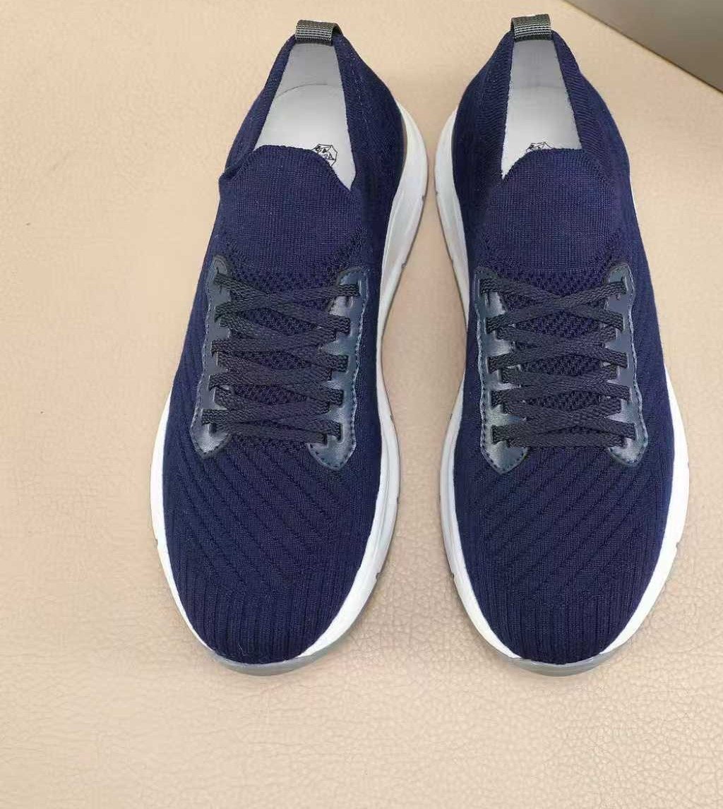 Brunello Cucinelli Men's Knit Sneakers
