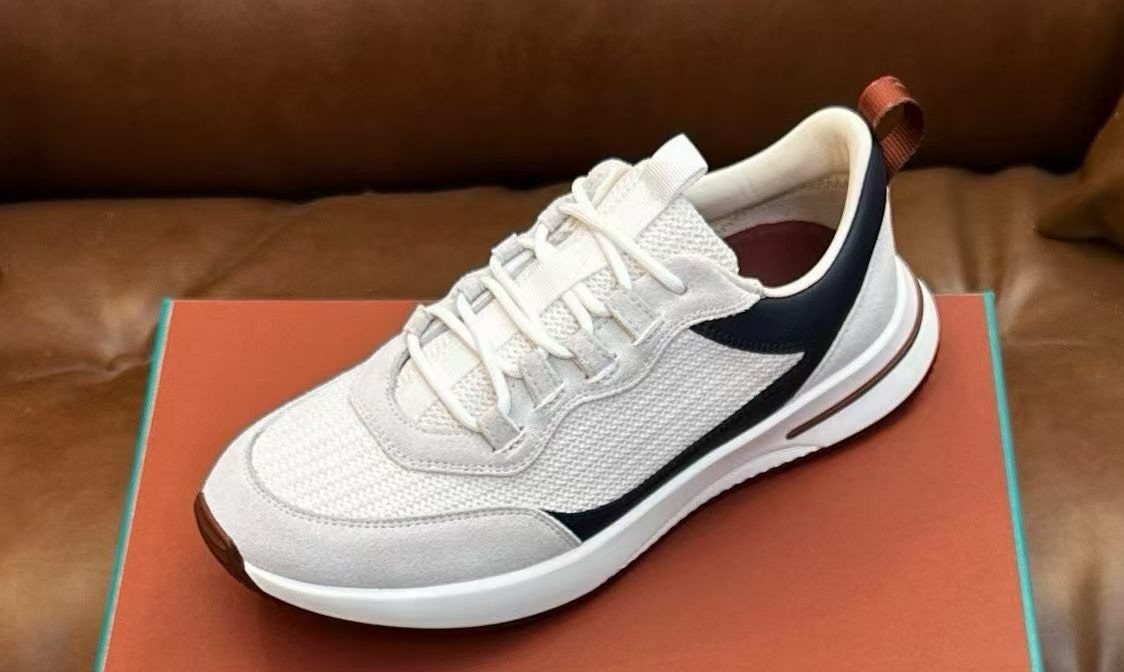Loro Piana Men's Low-Top Lace-Up Sneakers - Mesh Panels