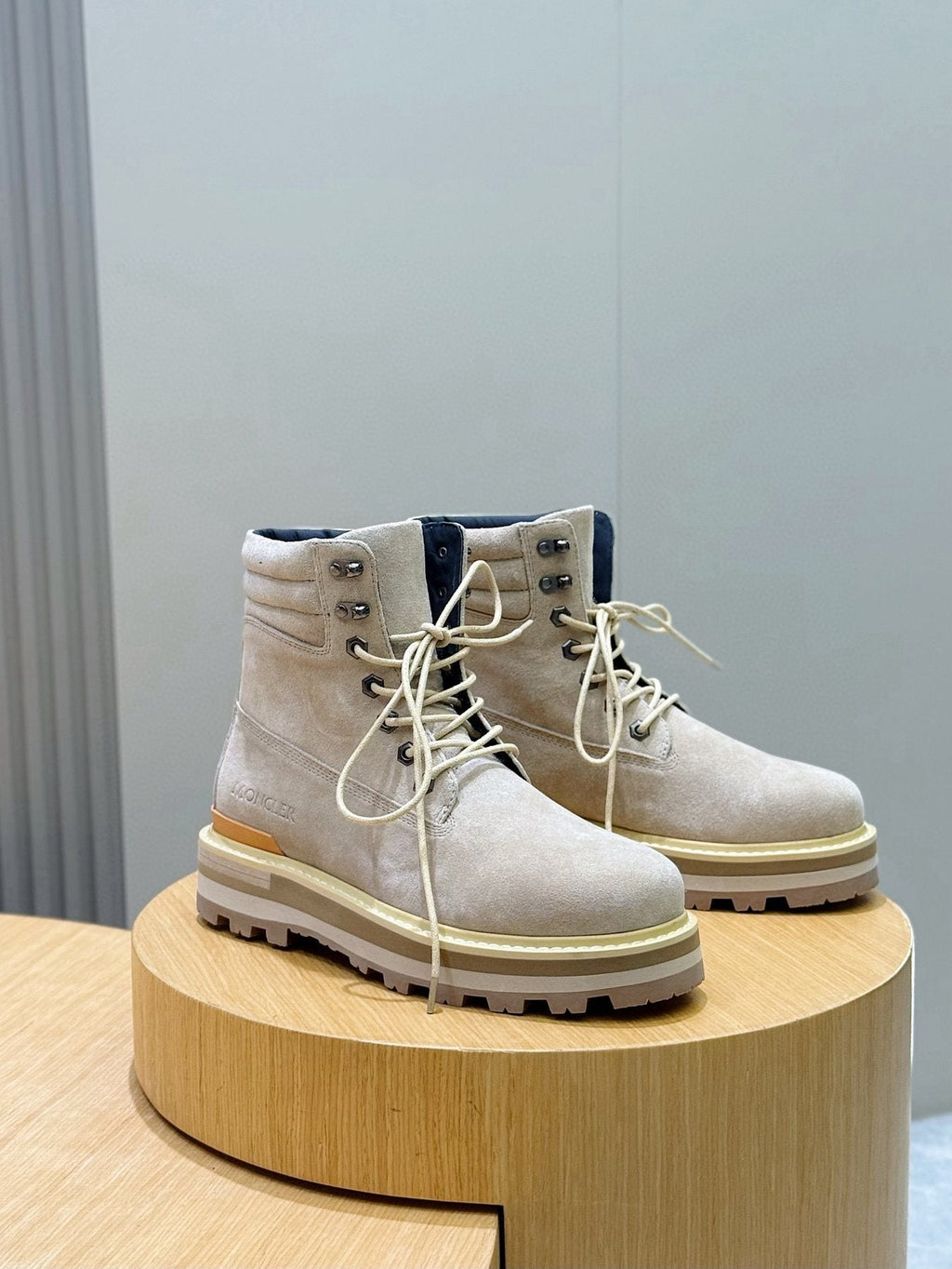 Moncler Men's Suede Lace-Up Ankle Boots