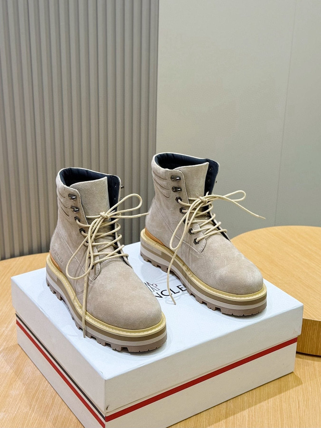 Moncler Men's Suede Lace-Up Ankle Boots