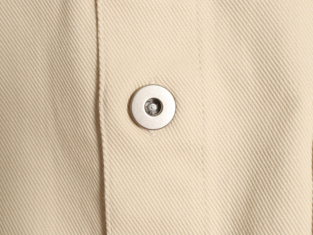 Burberry Shield-Detail Denim Shirt Jacket - Light Beige