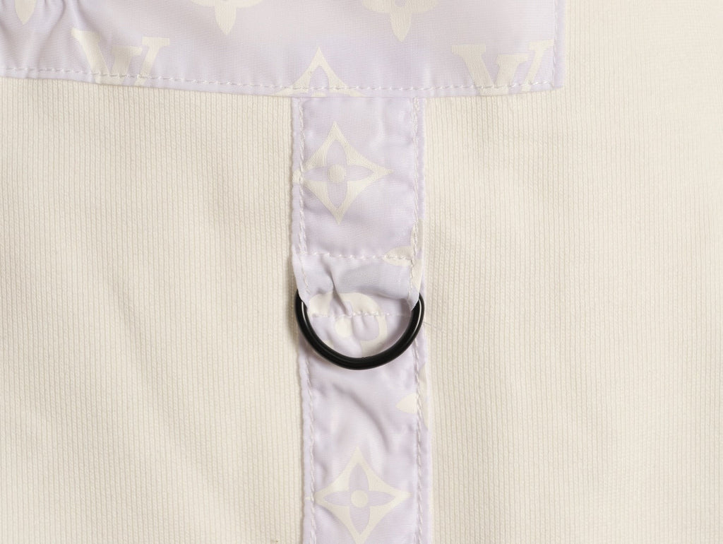 Louis Vuitton Zipper-Pocket Crewneck Sweatshirt - Cream